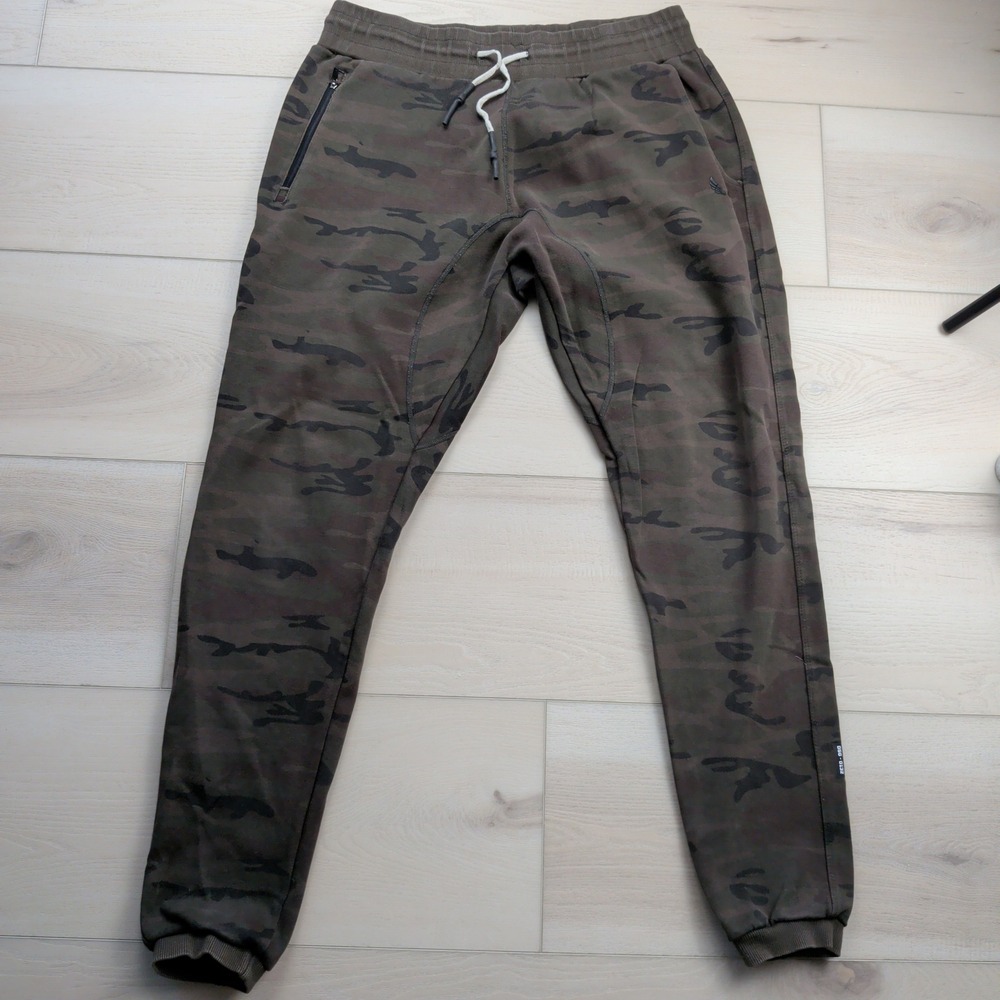 ASRV Technical Sportswear Camo Joggers Mens XL Green Brown Tapered Pant DSG-0132